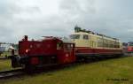 322 641-2 und 103 235-8 an der Koblenzer Drehscheibe beim Sommerfest am 13.06.2015.