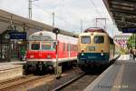 140 423-5 mit dem Pendelzug und daneben RE5 am 14.06.2014 in Koblenz Hbf.