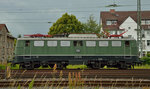 E40 128 (DB Museum) beim Umsetzen in Darmstadt-Kranichstein am 14.06.2016