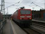 Die gute  alte  Lady war,am 01.August 2013,in Bergen/R�gen mit dem RE 13010 Sassnitz-Rostock.
