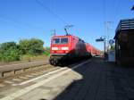 Personenzug RB 15723 im Bahnhof Weiterstadt am 05.Sept.2013
