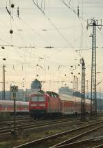 Am Zugschluss der RB75 nach Aschaffenburg hing am 06.02.2016 die 143 181.