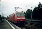 145 001 mit dem Nachtzug nach München in Binz.