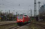Einfahrt von 146 005 mit RB60 nach Frankfurt Hbf am 30.01.2016 in Darmstadt Hbf.