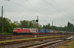 152 005 bei der Durchfahrt durch Darmstadt-Kranichstein am 25.05.2016