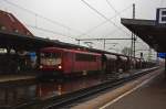 155 219 (die letzte der DB im Aktiven Dienst mit Schlabberlatz) duchf�hrt am 17.12.14 Weimar gen Halle.