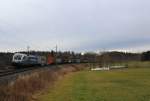 Am 11.01.14 kam die MWB 182 912 mit einem Container durch das Vogtland nach Wiesau.