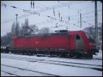 E-Lok der BR 185 in Bergen/R�gen am 14.12.2012   
