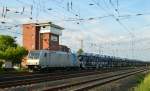 185 677-2 bei der Durchfahrt durch Darmstadt Kranichstein am 17.05.2015