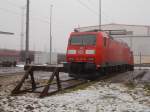 185 189 parkte im Freigel�nde vom Rostocker Betriebshof Seehafen am 24.Januar 2016.