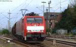 189-088 durchfährt mit einem Güterzug Braunschweig Hbf.