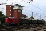 Mak 1200 D  V122  bei der Ausfahrt aus Darmstadt Kranichstein.Sie geh�rt zur Bahnwelt Darmstadt und war am 01.Juni.2014 mit dem letzten Pendelzug nach Darmstadt Hbf unterwegs.
