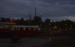 Hinter der Drehscheibe durfte sich der Wismarer Schienenbus am 19.09.2015 im Eisenbahnmuseum Darmstadt-Kranichstein ausruhen.