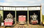 41 024, VL 12, ELNA 184 DME und die Motordraisine auf den Ständen 6, 7 und 8 im Eisenbahnmuseum Darmstadt-Kranichstein am 20.09.2015