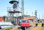 Die Bahnmeisterdraisine bei einer Fahrt �ber das Gel�nde am 07.05.2016