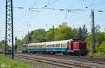 Einfahrt eines Pendelzug aus Darmstadt Hbf gef�hrt von V122 (265 602) am 07.05.2016 in Darmstadt-Kranichstein.