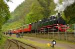 Die 11sm mit ihrem Zug in Brohl. Kurze Zeit sp�ter hat sie ihren Zug in die Abstellung ger�ckt. Hier am 01.05.2015
