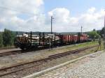 Diese 4 G�terwagen standen am 12.Juli.2013 in Cranzahl abgestellt