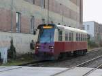 Bahn�bergang Stresemannstrasse in Quedlinburg, 187 018-7 als HSB 8952 nach Quedlinburg am 14.