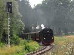 99 7245-6 stand am 13.08.2014 mit P 8904 am Einfahrsignal von Drei-Annen-Hohne