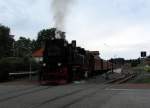 99 7245-6 bei der Ausfahrt aus Benneckenstein mit P 8929 am 13.08.2014