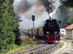 99 7234-0 donnert mit P 8920 am 13.08.2014 aus dem Bahnhof Schierke aus.Fotograf war mein Vater Stefan Marx