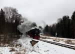 99 7234-0 bei der Ausfahrt aus Drei-Annen-Hohne am 6.1.2015.Fotograf war mein Vater.