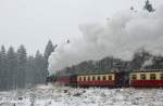 99 7241-5 bei der Ausfahrt mit N 8941 aus Drei-Annen-Hohne am 04.01.2016