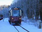 187 019-5 der Harzer Schmalspurbahnen GmbH im Bahnhof Alexisbad am 22.