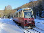 Einfahrt 187 017-9 der Harzer Schmalspurbahnen GmbH im Bahnhof Alexisbad am 22.