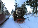 99 7243-1 der Harzer Schmalspurbahnen beim Umsetzen in Hasselfelde am 22.