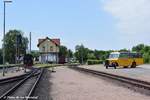 02.06.2017: 99 7235-7 auf dem Weg zum lokschuppen Gernrode.