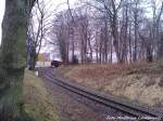 Mecklenburgische B�derbahn  Molli  bei der Einfahrt in den Bahnhof Bad Doberan am 13.4.13