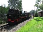 99 1542-2 bei der Ausfahrt aus J�hstadt am 14.Juli.2013