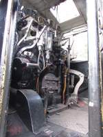 Der F�hrerstand der 99 1542-2 in J�hstadt am 13.Juli.2013
