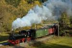 99 1590-1 bei der Ausfahrt aus Schmalzgrube am 24.10.2015