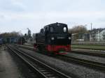 99 4802 dampfte am tr�ben 27.April 2013,in die Putbuser Einsatzstelle.