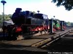 R�BB 99 4801 (Aufgebockt) / Mh 53(99 4633) & 99 4011 im Kleinbahn BW Putbus am 22.6.13 