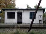 Das Warteh�uschen von Posewald mit dem F-Kasten am 15.Okt.2013