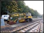 Ein Zweiwegebagger in G�hren am 15.Okt.2013