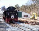 Lok 99 4801-9 des Rasenden Rolands zur Ostersonderfahrt in G�hren am 06.04.2012