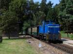 Durch einen Defekt an 99 1784-0 gelangte die 251 901-5 am 01.08.2014 auf die B�derstrecke.Hier rollt sie mit P 105 in den Hp.Garftitz ein.