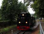 99 1782-4 bei der Ausfahrt mit P 225 aus Binz am 02.08.2014