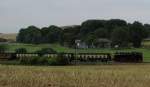 99 1784-0 rollt mit P 107 am 02.08.2014 am Gutshof Seelvitz vorbei