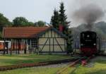 99 4011-5 f�hrt mit P 111 aus Putbus aus am 02.08.2014