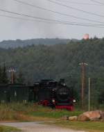 99 1782-4 f�hrt mit P 232 am Jagdschlo�blick bei Seelvitz am 02.08.2014 vorbei