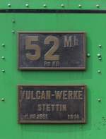 Von den Vulcan-Werken in Stettin mit der Fabriknummer 2951 im Jahr 1914 f�r die R�genschen Kleinbahnen gebaut.Ja das ist die 52 Mh (99 4632)