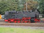 Nachdem 99 1783 eine Zeitlang im Putbuser Traditionsbereich stand,steht die Lok wieder auf einem Abstellgleis in der Nähe vom Lokschuppen.Aufnahme am 07.September 2014.