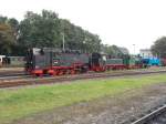99 1783,99 1594 und die Mh52 (99 4632),am 07.September 2014,in Putbus.