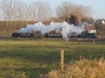 Nach der Durchfahrt durch Serams konnte man 99 4633 noch einige Zeit fotografieren.Aufnahme am 29.November 2014.